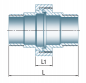 Preview: Verschraubung Typ 335, A/A, flach dichtend, 1 1/2"